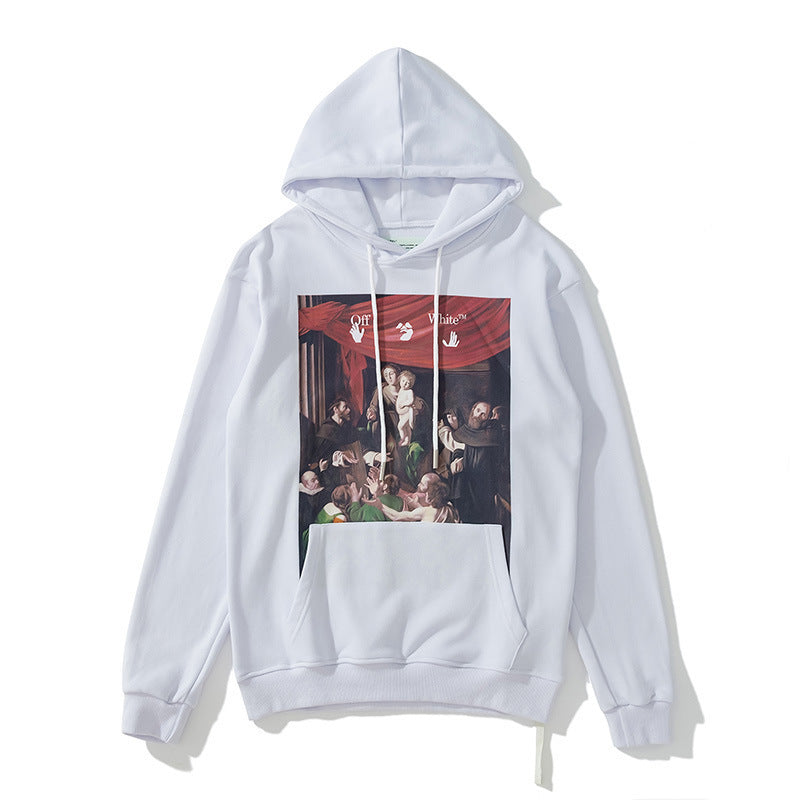 Autumn And Winter Printing Sweater Ow Men'S Women'S Hoodie Thin Large Size Casual Owt