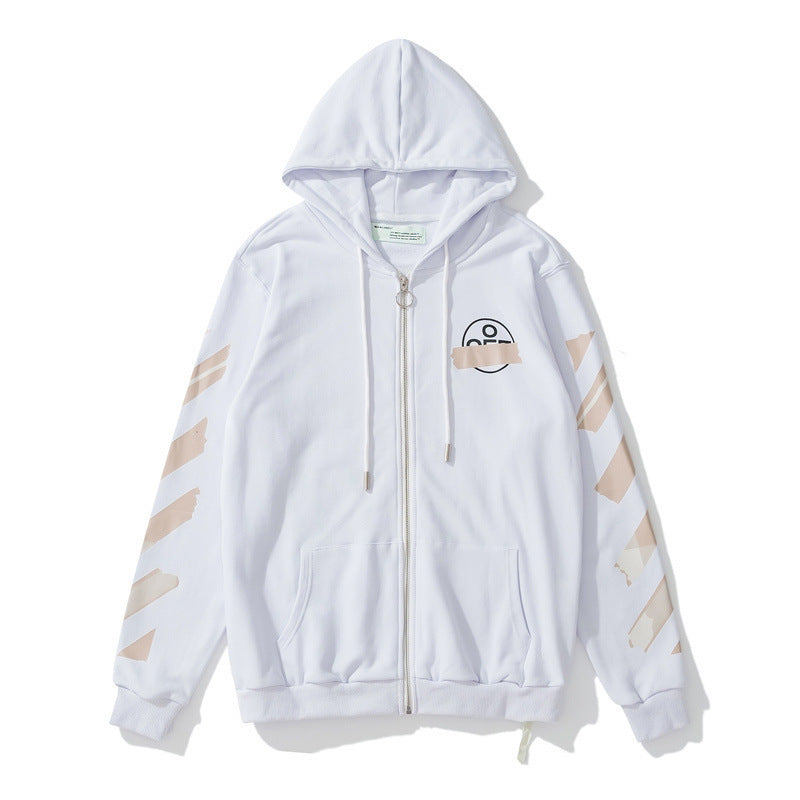 Autumn And Winter Cardigan Zipper Printing Coat Men And Women Owt