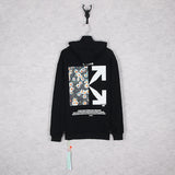 Ow Autumn And Winter Loose Stitching Arrow Hooded Sweater Men And Women Couple Long Sleeve Owt