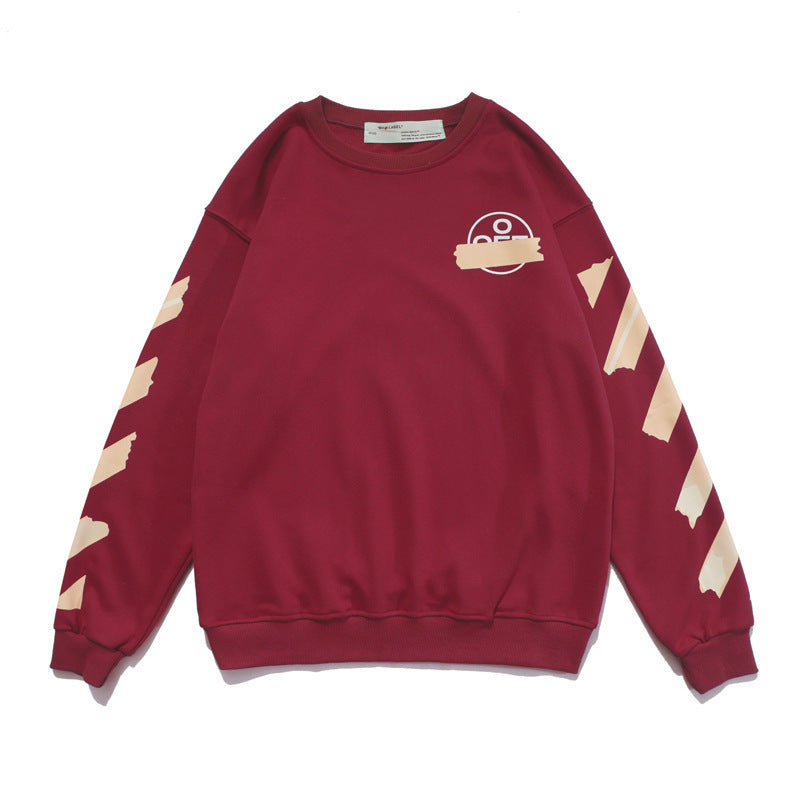 Autumn And Winter Arrow Printed Crew Neck Sweatshirt Men'S And Women'S Bottoming Shirt Owt