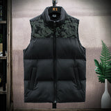 Men's Vest Casual Sleeveless Jacket Men Jacket Men down Cotton Vest plus Size