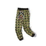 A Ape Print Pant Shark Head Small Dinosaur Camouflage Trousers Men's and Women's Casual Pants