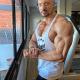 Fitness Mens Sleeveless T-shirt Gym Training Tank Tops & Stringer Vests Vanquish Yellow Stringer Vests Summer Workout Men's Sportswear Cotton Leisure plus Size Loose