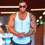 Fitness Men Sleeveless T-shirt Gym Training Tank Tops & Stringer Vests Fashion Men's Sports Vest Summer Sportswear Outdoor Leisure