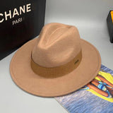 Fedora Hat Winter General Wide Brim Wool Felt Hats Fedora Hat