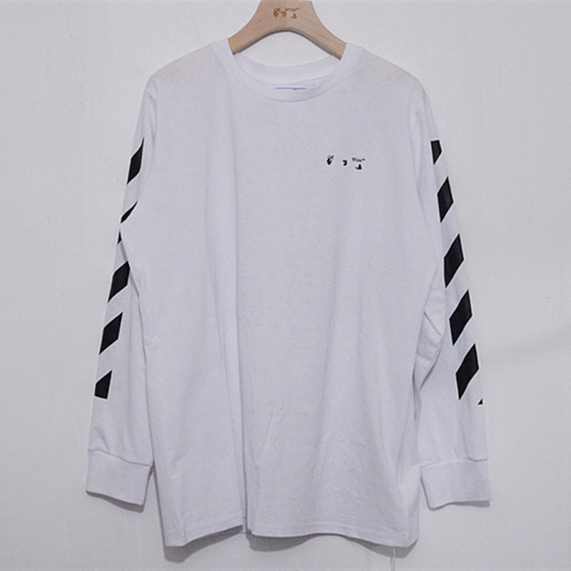 Arrow Print Male And Female Large Size Loose Long Sleeve Tshirt Owt