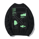 Letter Print Pullover Round Neck Sweater Owt