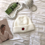 Women Beanies Japanese Style Woolen Cap Women's Autumn and Winter Cold Hat I Knitted Hat