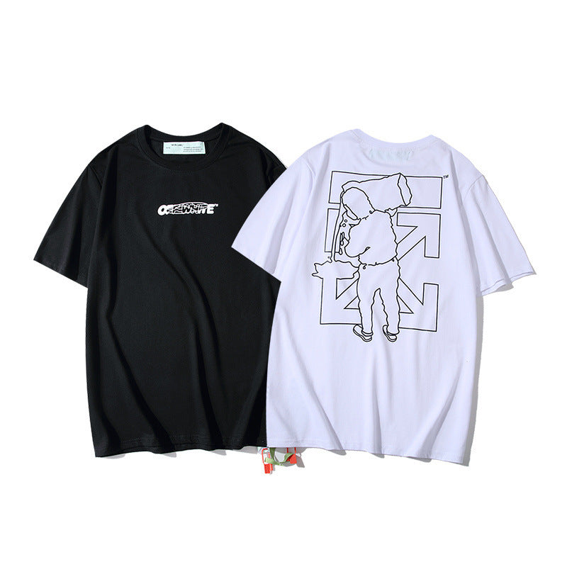 Arrow Print Short Sleeve Tshirt Casual And Comfortable Plus Size Men'S Clothing Owt