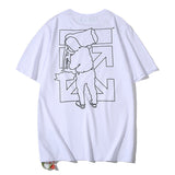 Arrow Print Short Sleeve Tshirt Casual And Comfortable Plus Size Men'S Clothing Owt