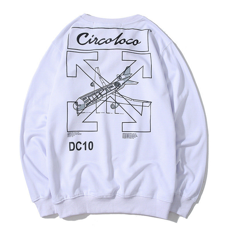 Autumn Printed Men And Women Crew Neck Pullover Sweatshirt Owt