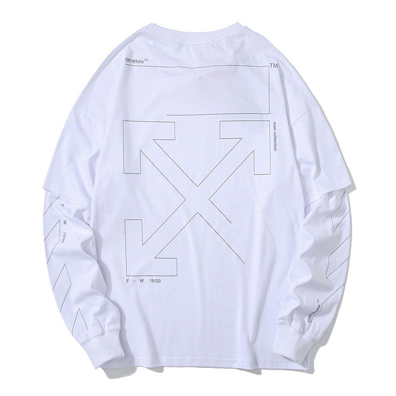 Arrow Tshirt Long Sleeve Casual Fashion Plus Size Men'S Clothing Owt