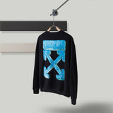 Pullover Sweatshirts Autumn And Winter Arrow Print Round Neck Long Sleeve Sweater Owt