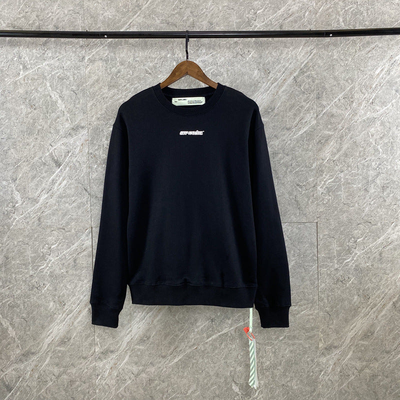 Autumn And Winter Men'S Large Size Bar Arrow Print Crew Neck Pullover Sweatshirt Owt