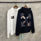 Male And Female Large Size Loose Arrow Print Pullover Hoodie Sweater Owt