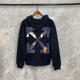 Male And Female Large Size Loose Arrow Print Pullover Hoodie Sweater Owt