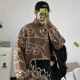 Turtleneck Sweater Men's Japanese Autumn and Winter Large Size Loose Bottoming Sweater Men Sweaters