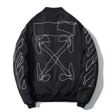 Fall/Winter Jacket Embroidery Arrow Baseball Cottonpadded Jacket Owt