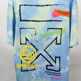 Summer Cartoon Anime Print Arrow Round Neck Tshirt Color Matching Casual Short Sleeve Men Owt