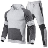 Men′s Athletic Tracksuit Sweat Suits for Men Outfits Men's Fashion plus Size Color Matching Patchwork Sweater Hooded Suits