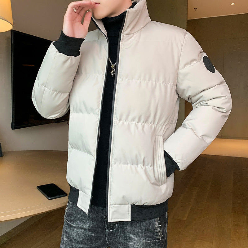 Men's plus Size Retro Sports Cotton-Padded Coat Men's Winter Tide Short Jacket Winter Clothing Thickened Cotton-Padded Jacket Flow Cotton-Padded Jacket Men Spring Trench Coat