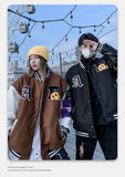 Varsity Jacket for Men Baseball Jackets Men's Clothing Autumn and Winter Leisure Retro Couple Loose Trendy