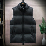 Men's Vest Casual Sleeveless Jacket Men Jacket Men down Cotton Vest plus Size