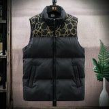 Men's Vest Casual Sleeveless Jacket Men Jacket Men down Cotton Vest plus Size
