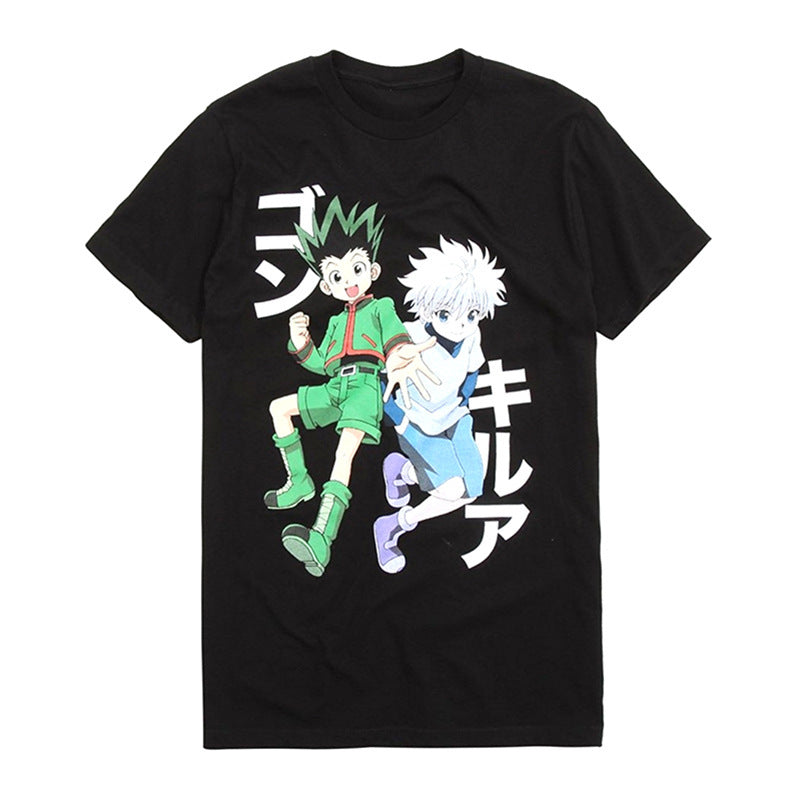 Anime Tshirts Aesthetic Men's Shirt Summer Casual Short-Sleeved T-shirt Bottoming Shirt