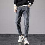 Men Summer Jeans Spring Gray Loose Harem Jeans Male plus Size Retro Sports Trousers Men Jeans