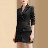 Women Skirt & Blzer Suit Uniform Designs Formal Style Office Lady Bussiness Attire Winter Irregular Design Skirt Two-Piece Set