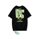 Cartoon Anime Arrow Print Short Sleeve Couple Tshirt Casual Fashionable Owt