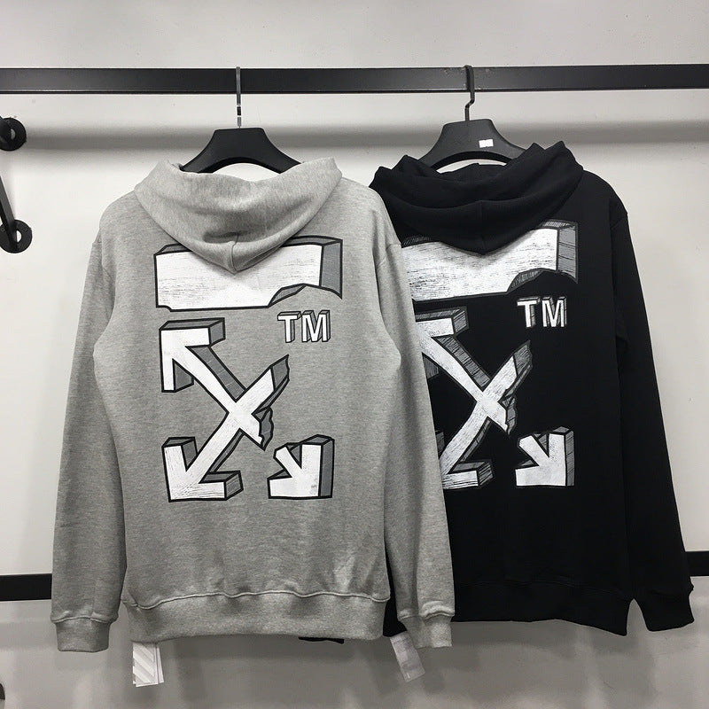 Autumn And Winter Ow Printed Men'S And Women'S Pullover Hoodie Sweater Owt