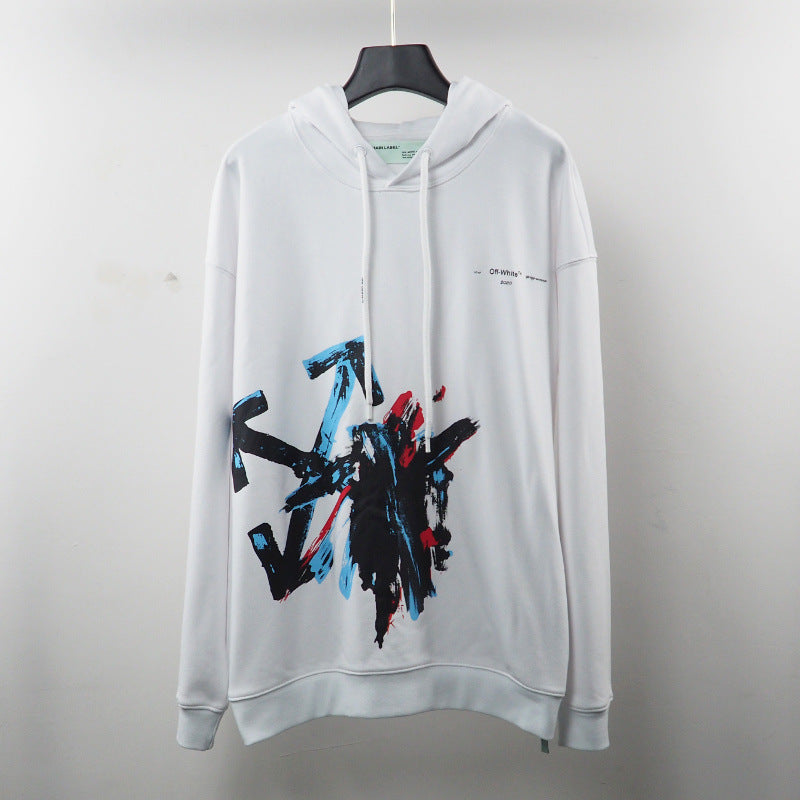 Autumn And Winter Men'S And Women'S Loose Graffiti Arrow Printed Hoodie Owt