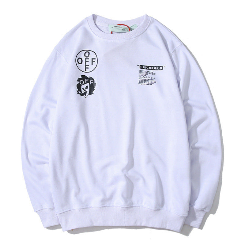 Autumn Printed Men And Women Crew Neck Pullover Sweatshirt Owt