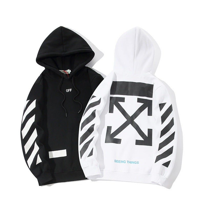 Autumn And Winter Fleece Hoodie Men'S And Women'S Printed Casual Owt
