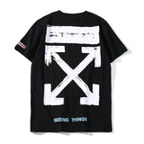 Summer Menswear Arrow Print Ow Short Sleeve Tshirt Owt