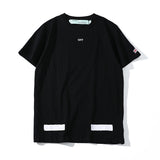 Summer Menswear Arrow Print Ow Short Sleeve Tshirt Owt