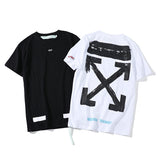 Summer Menswear Arrow Print Ow Short Sleeve Tshirt Owt
