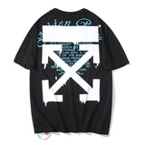 Ow Plus Size Casual Letter Arrow Short Sleeve Tshirt Owt