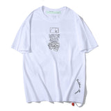 Ow Plus Size Casual Letter Arrow Short Sleeve Tshirt Owt