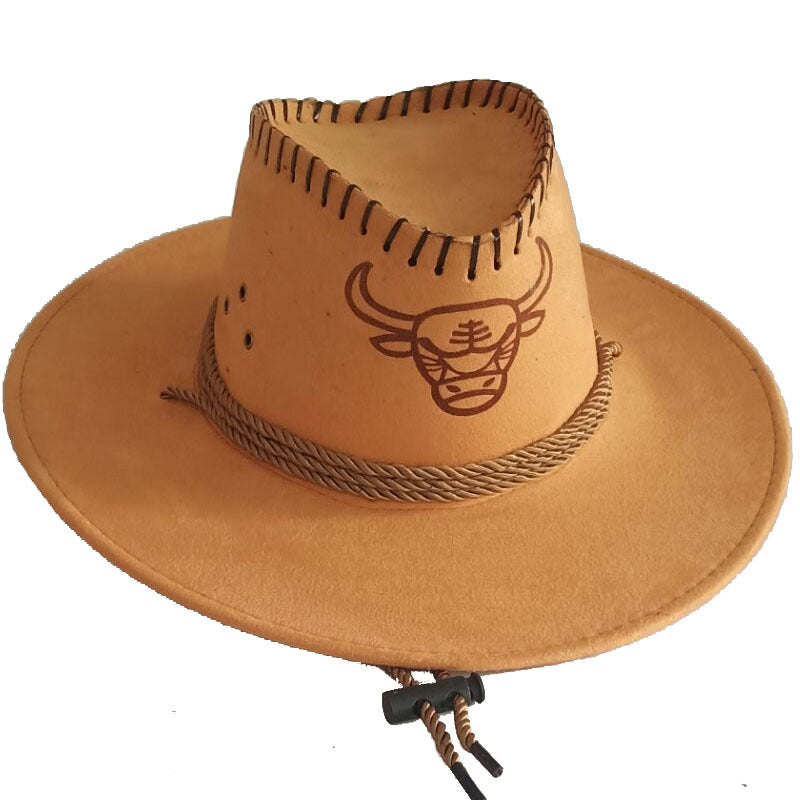 Bullhide Denim Hat Printed Cow Head Chicken Skin Deerskin Knight West Cowboy Hat