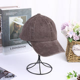 Joe Goldberg Hats Solid Color Baseball Cap for Young Boys and Girls Casual Peaked Cap Retro Washed Cowboy Hat