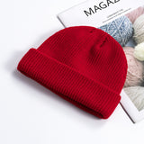 Women Beanies Skullcap Male Autumn and Winter Woolen Hat Brimless Knitted Hat