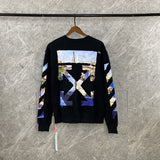 Oil Painting Arrow Round Neck Sweater Male And Female Large Size Casual Sweatshirts Owt