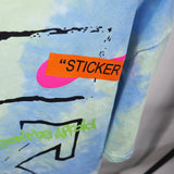 Summer Cartoon Anime Print Arrow Round Neck Tshirt Color Matching Casual Short Sleeve Men Owt