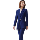 Women Pants Suit Uniform Designs Formal Style Office Lady Bussiness Attire Irregular Fashion Autumn and Winter Work Clothes