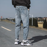 Jeans Men's Overalls Spring and Autumn Straight plus Size Loose Black Trousers Jeans Men Pant