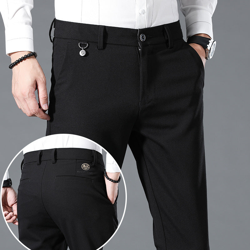 Mens Formal Suit Trousers Straight Leg Office Stretch Slim Fit Suit Pants Summer Pants Bottoms Spring Light Business Men's Suit Pants Casual Pants Men Pants