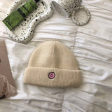 Women Beanies Japanese Style Woolen Cap Women's Autumn and Winter Cold Hat I Knitted Hat